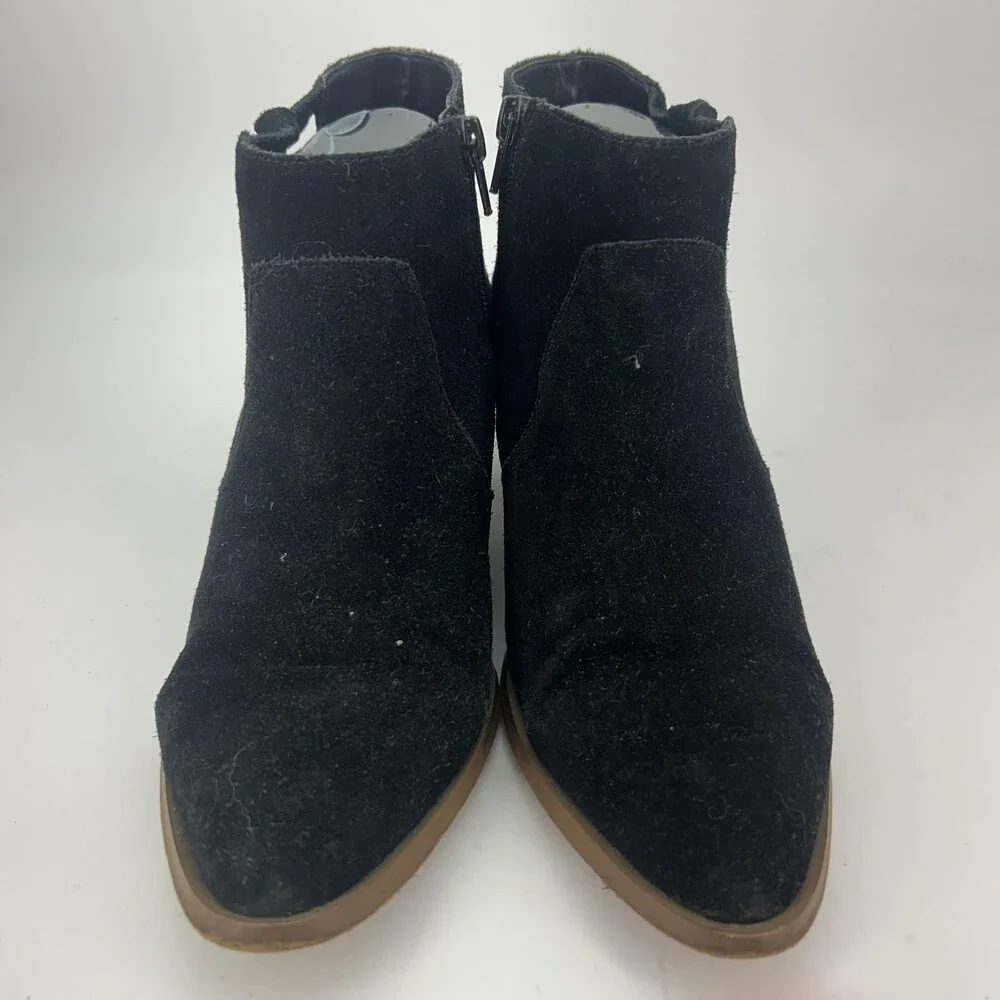 Sole Society Boots Womens Size 8 SO-NIANYA Black Leather Cutout Ankle Booties